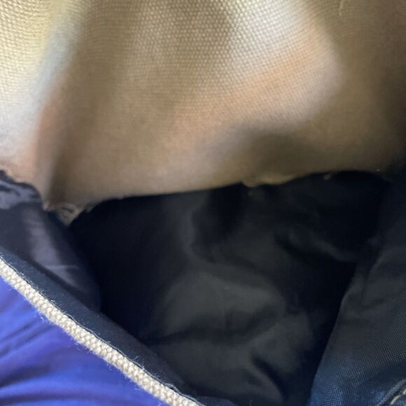 BELLA RUSSO Backpack Unisex Khaki Brown Canvas Drawstring Snap Zippered Pockets - Picture 9 of 11